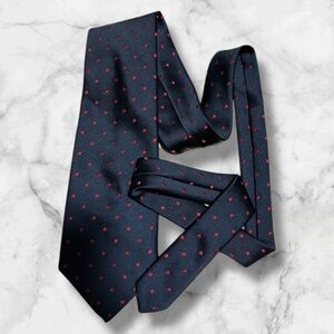 💎Men’s Vintage Givenchy Black Tie with Red Polka Dots